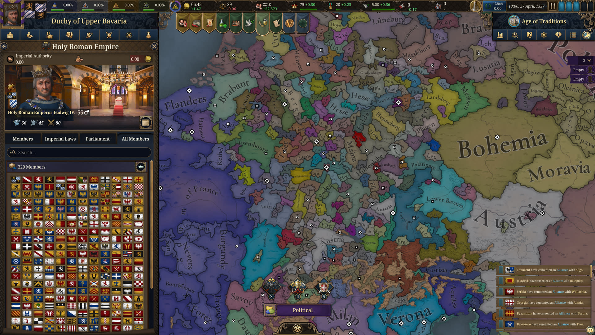 Europa Universalis 5 Karte HRR